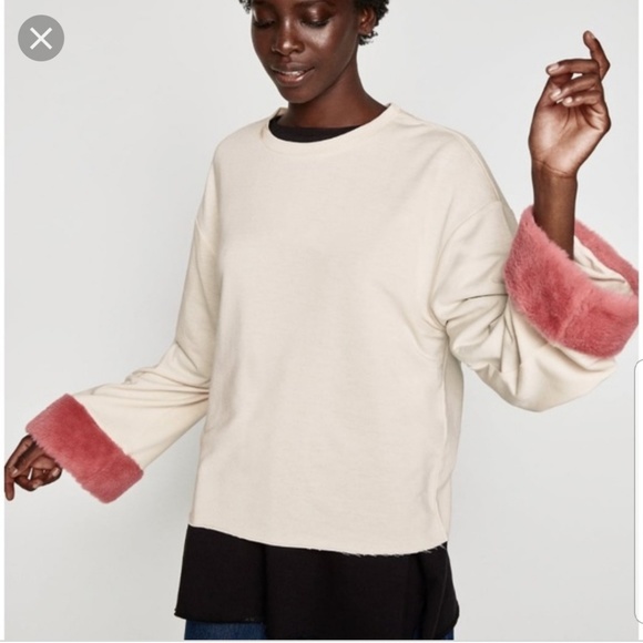 zara pink fur